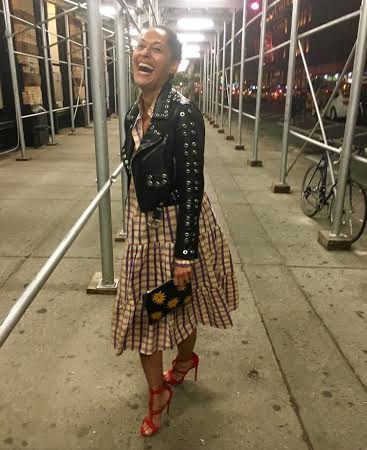 Splurge: Tracee Ellis Ross’s Instagram Alaïa Red Laser Cut Daisy Detail Stud Effect Sandals