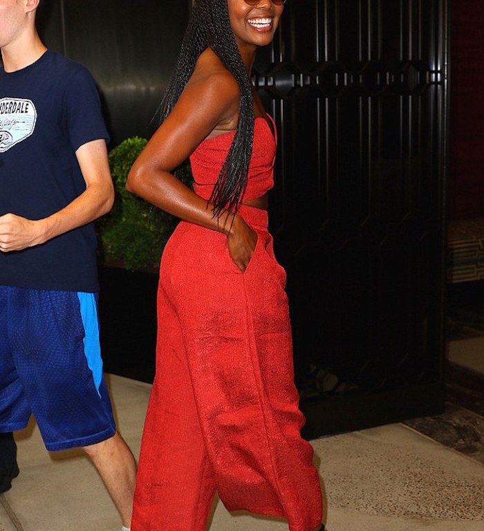 Splurge: Gabrielle Union’s New York City Paula Cademartori ‘Crazy Stripes’ Multicolored Lace Up Ankle Wrap Sandals