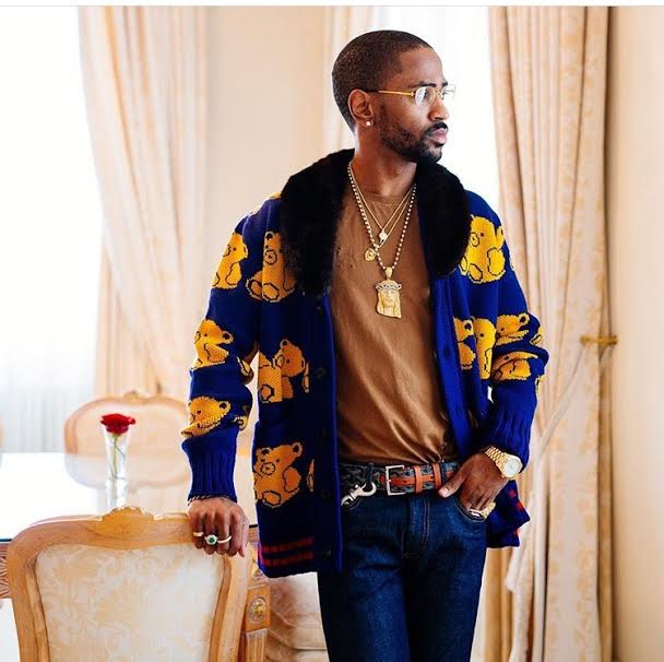 Men’s Fashion Flash: Big Sean’s Instagram Gucci Wool Bear Cardigan With Mink Collar