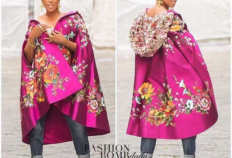 Hot! or Hmm: Marjorie Harvey’s Italy Vacation Dolce & Gabbana Pink Floral Cloak