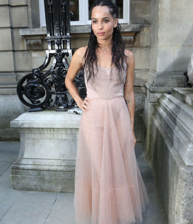 Hot! or Hmm… Zoe Kravitz’s Valentino Fall 2016 Couture Fashion Show Valentino Fall 2016 Blush Embellished Tulle Gown