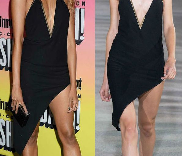 Hot! or Hmm… Kat Graham’s Entertainment Weekly Annual Comic-Con Party 2016 Anthony Vaccarello Spring 2015 Black Halter Asymmetric Dress