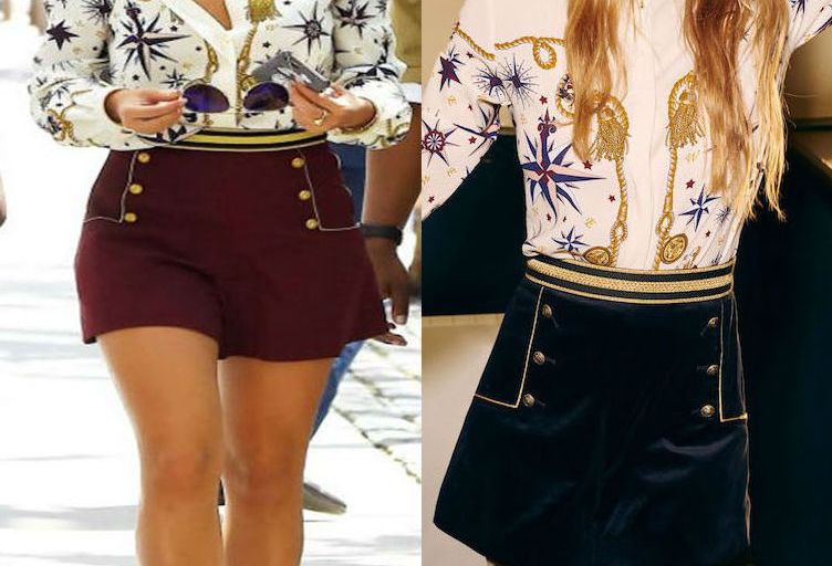 Hot! or Hmm… Rita Ora’s <em>America’s Next Top Model</em> Studios Tommy Hilfiger Pre-Fall 2016 Nautical Print Button Front Shirt and Burgundy Sailor Shorts