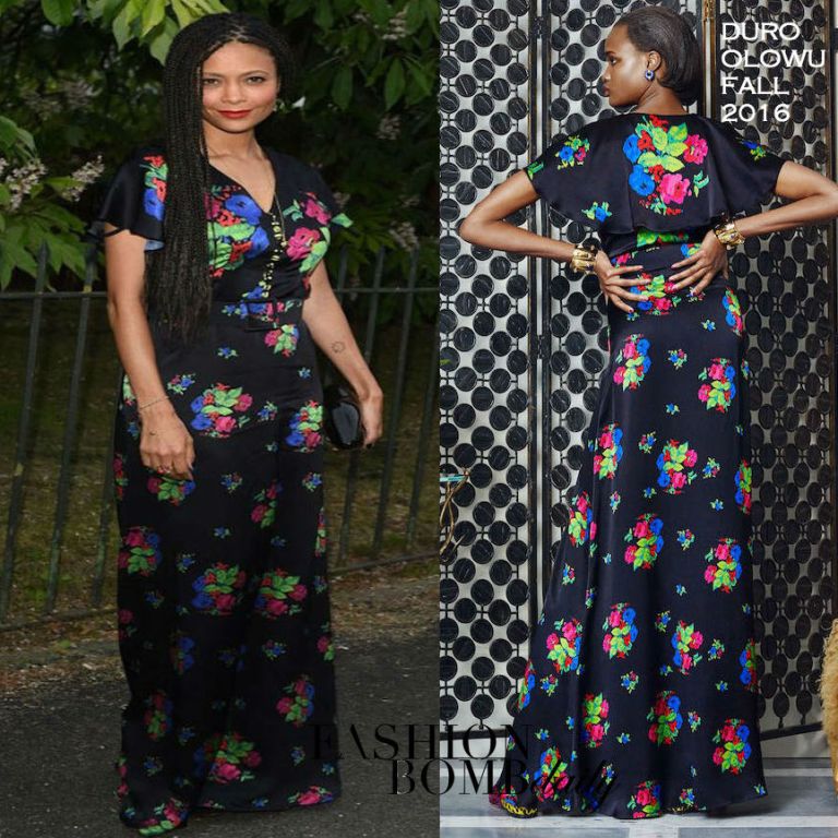 Hot! or Hmm… Thandie Newton’s The Serpentine Summer Party 2016 Duro Olowu Fall 2016 Floral Short Sleeve Gown