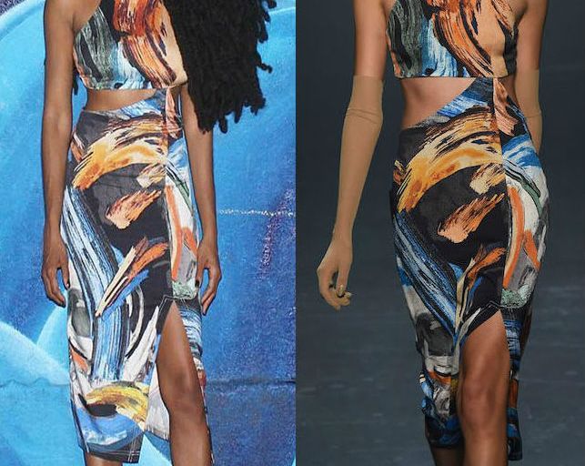 Hot! or Hmm… TK Wonder’s The International Woolmark Prize Awards Announcement Phelan Spring 2016 Multicolor Silk Side Cutout Dress