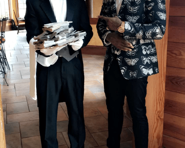 Men’s Fashion Flash: Gucci Mane’s Snapchat Video Alexander McQueen Fall 2016 Butterly Wool Blend Jacquard Blazer and Black and Silver Jimmy Choo Venetian Loafers
