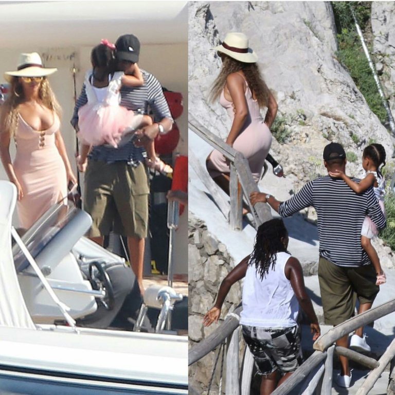 Splurge: Beyonce’s Nerano, Italy Zimmermann Crepe Link Mini Dress in Lily