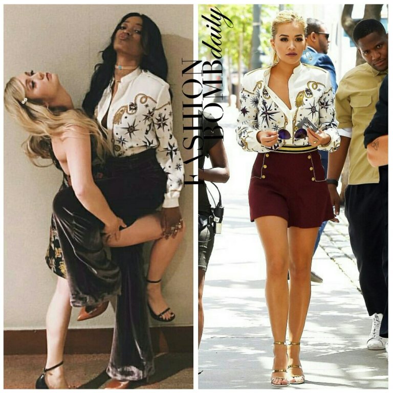 Who Wore It Better? KeKe Palmer vs. Rita Ora in Tommy Hilfiger’s Pre-Fall 2016 Nautical Print Blouse