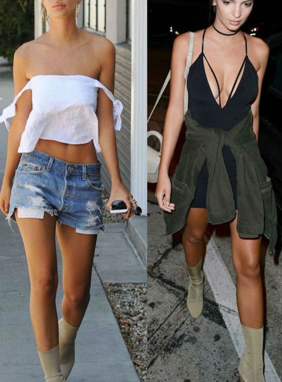 When Did She Wear Them Better? Emily Ratajkowski in Yeezy Season 2’s Knit Boots