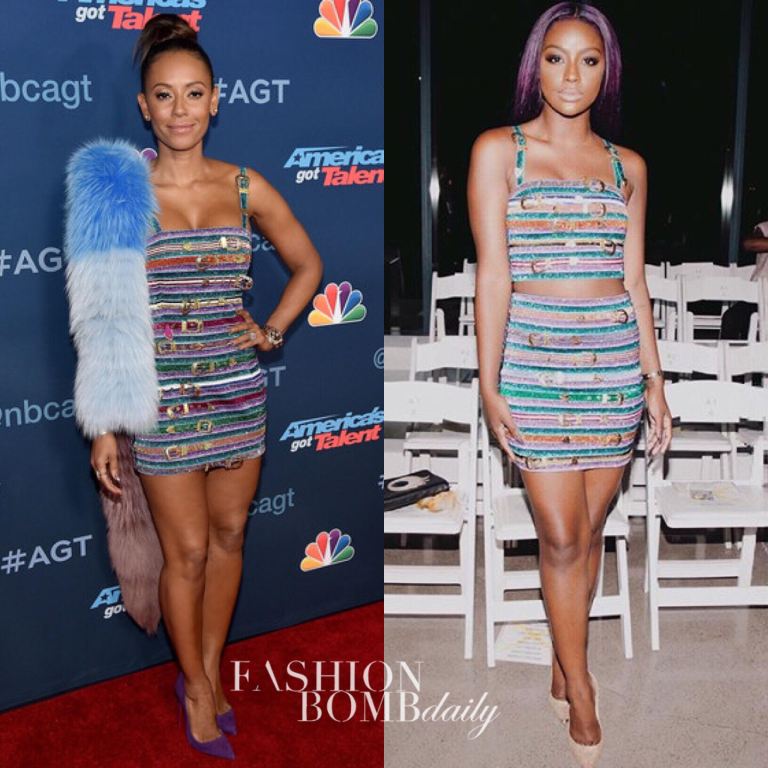 Who Wore it Better? Mel B vs Justine Skye in Discount Universe Glitter Belt Dress