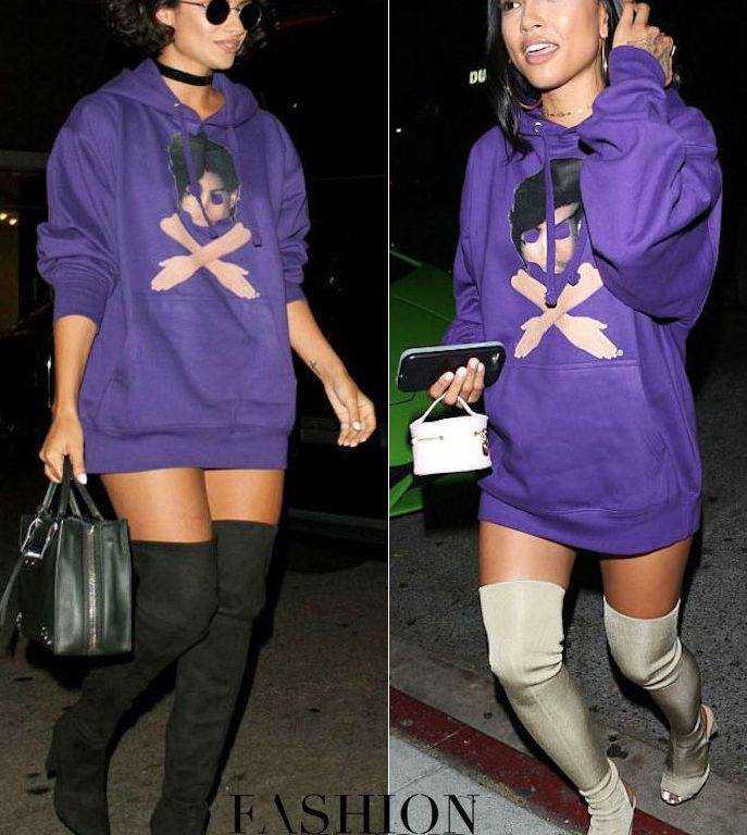 Who Wore It Better? Nazanin Mandi vs. Karrueche Tran in Brian Lichtenberg’s Prince Bones Hoodie