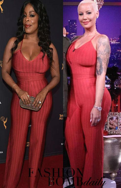 Who Wore It Better? Niecy Nash vs. Amber Rose in House of CB’s Devi Bandage Jumpsuit