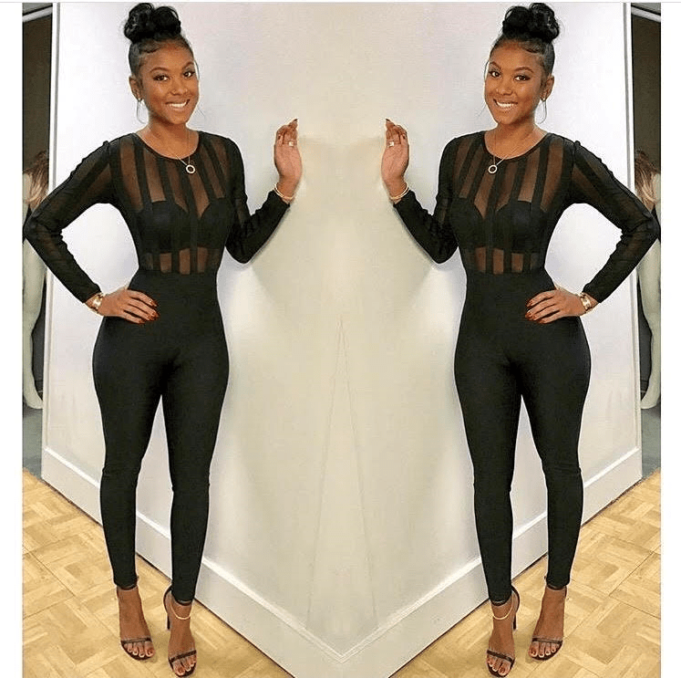 Splurge: Eniko Hart’s Instagram Jessica Rich Collection Bonjour Black Jumpsuit