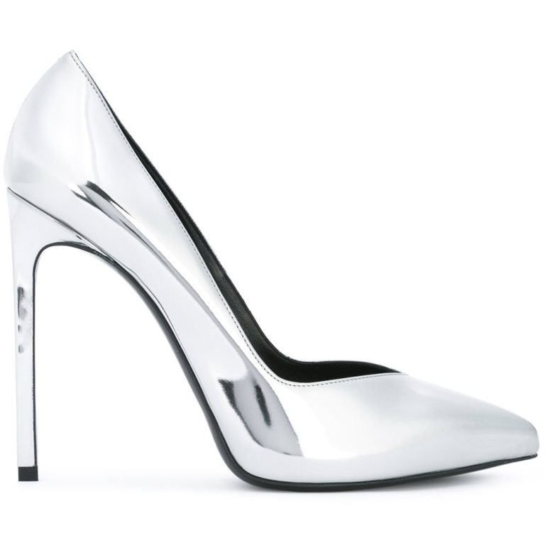 Bomb Product of the Day: Saint Laurent ‘Paris’ Metallic Silver Pumps