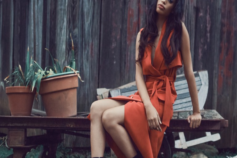 Bomb Product of the Day: Luxe Protocol’s Miranda Burnt Orange Sleeveless Trench Coat