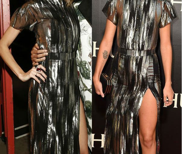 Who Wore It Better? Nicole Richie vs. Sofia Black D’Elia in Emanuel Ungaro’s Fall 2016 Black and Metallic Slit Gown