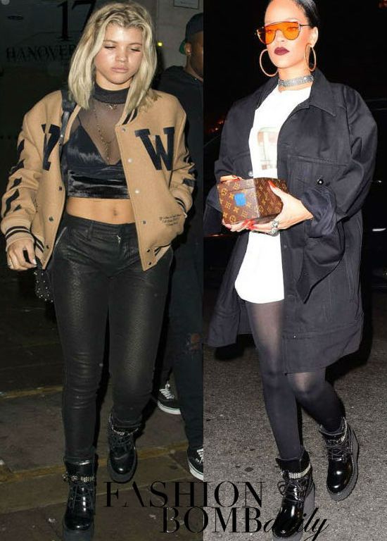 Who Wore Them Better? Sofia Richie vs. Rihanna in $350 FENTY x Puma Chain Embellished Wedge Boots