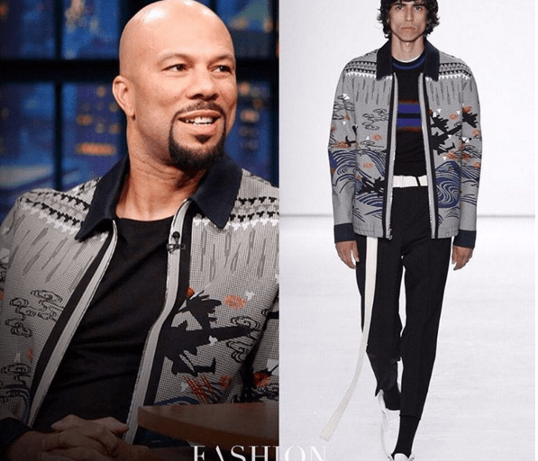 Men’s Fashion Flash: Common’s Seth Meyers Show Tim Coppens Spring 2017 Laser Cut Multicolored Jacket