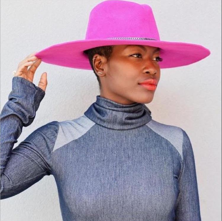 Bomb Product of the Day: Ashaka Givens Berry Pink Fedora Hat with Gunmetal Cuban Link Band
