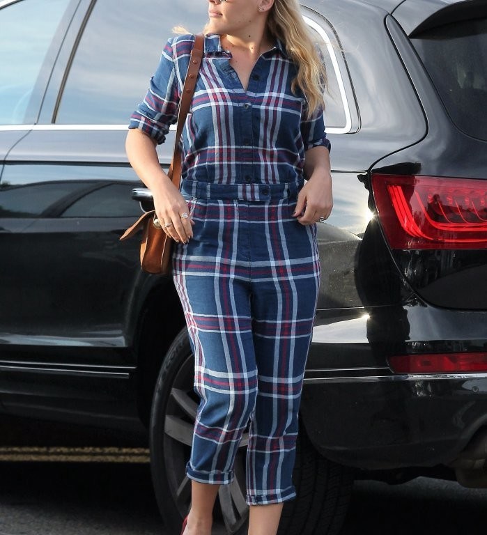 Splurge: Busy Philipps’s Los Angeles $138 Madewell Indigo Plaid Jumpsuit