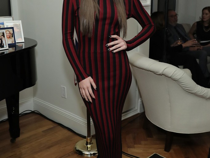 Splurge: Hailee Steinfeld’s Conversation On Trailblazers: Women In The Workplace Event $895 Altuzarra ‘Amelia’ Striped Midi Dress