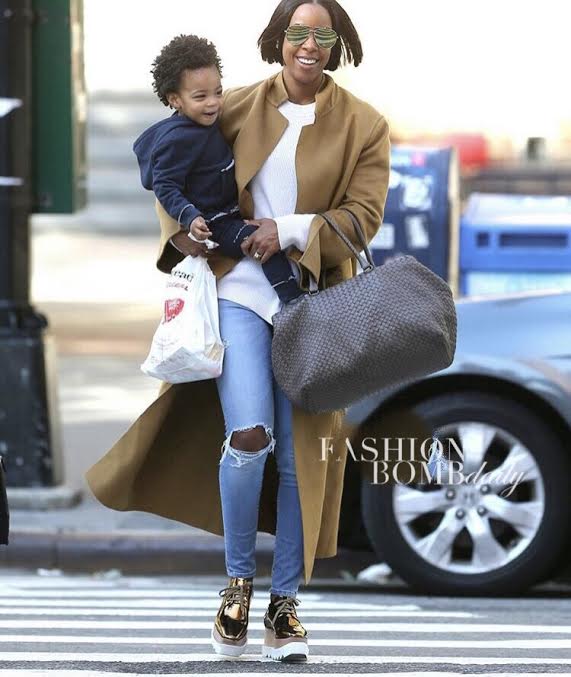 Splurge: Kelly Rowland’s NYC Stella McCartney Elyse Metallic Platform Creeper