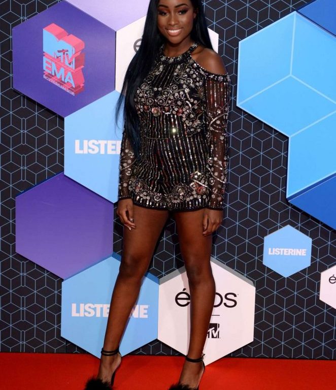 Steal: Sandra Lambeck’s MTV Europe Music Awards 2016 $98 ASOS Cold Shoulder Mirror Panel Embellished Romper