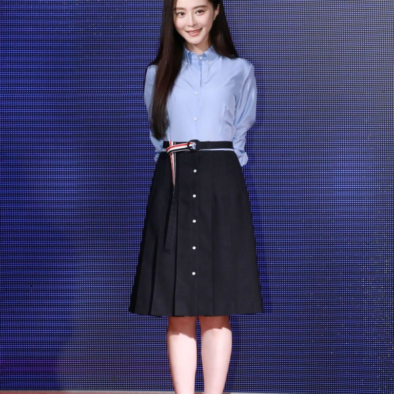 Splurge: Fan Bingbing’s <em>I Am Not Madame Bovary</em> Taipei Photocall $1,134 Thom Browne Two Tone Shirt Dress