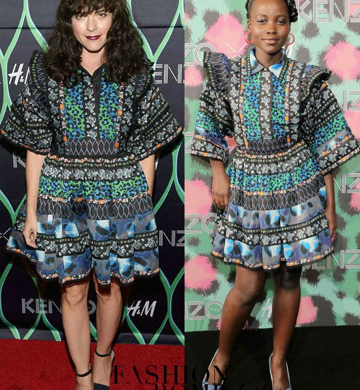 Who Wore It Better? Selma Blair vs. Lupita Nyong’o in Kenzo x H&M’s $299 Patterned Dress