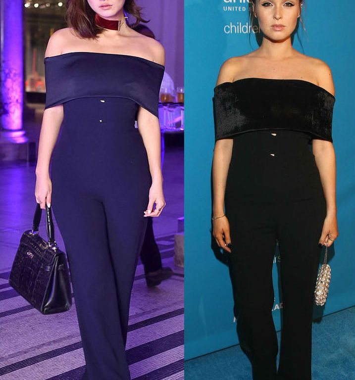 Who Wore It Better? Betty Bachz vs. Camilla Luddington in Galvan’s $1,650 Velvet Off-the-Shoulder Jumpsuit