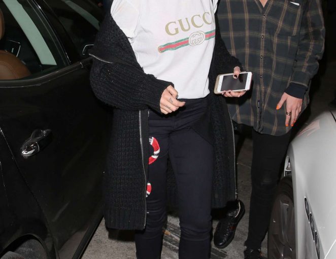 Splurge: Halsey’s Catch LA $425 Gucci Logo Print Cotton T-Shirt and $936 Serpent Embroidered Skinny Mid-Rise Jeans
