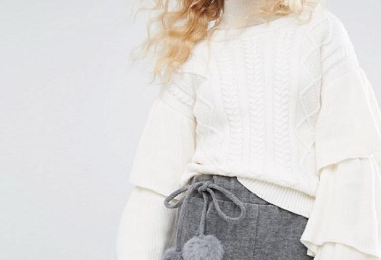 Bomb Product of the Day: Asos’ I Love Friday Cable Knit Sweater With Triple Ruffle Sleeve