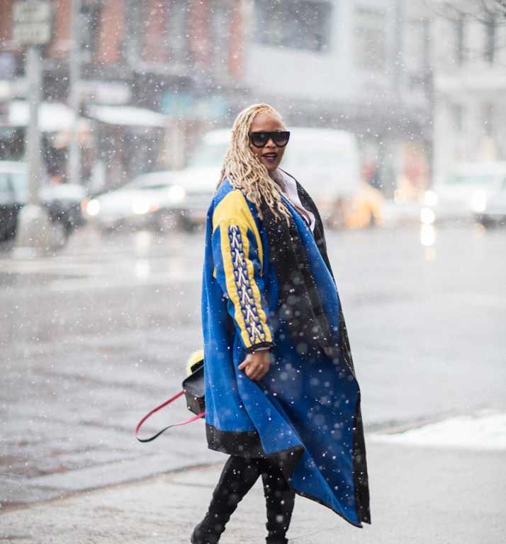 Bomb Product of the Day: Innocente Messy’s Mboka Blue and Yellow Cape Coat