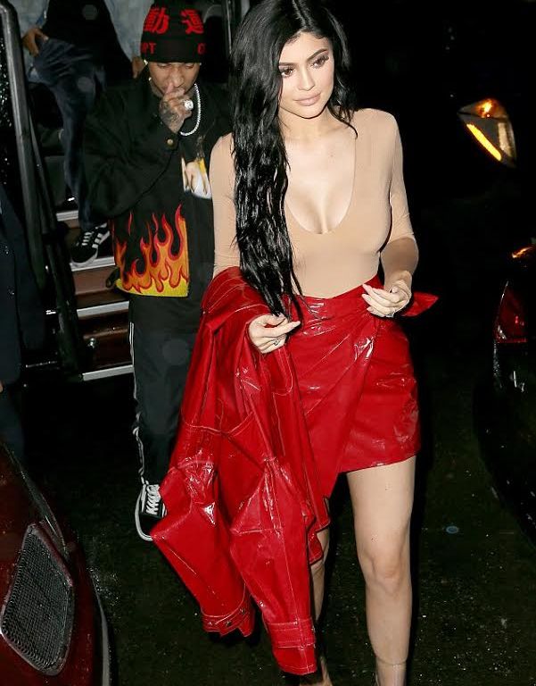 Splurge: Kylie Jenner’s New York Dinner Isabel Marant ‘Anders’ Knot Mini Skirt