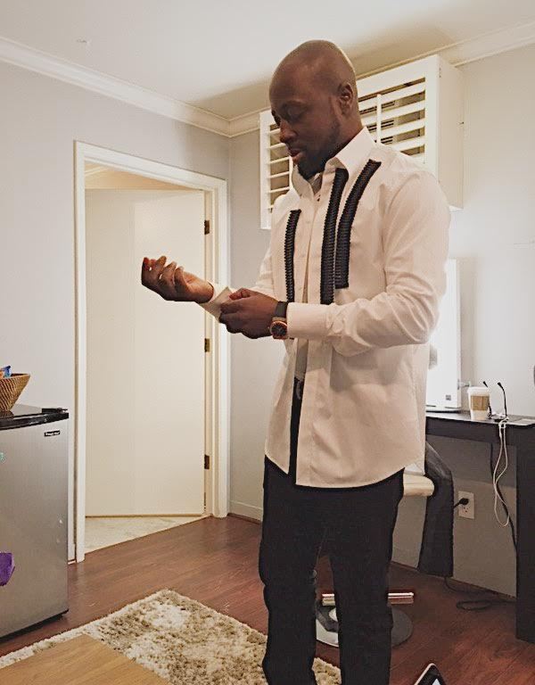 Men’s Fashion Flash: Wyclef Jean’s The Real DSquared2’s Ruffle Trimmed Woven Shirt