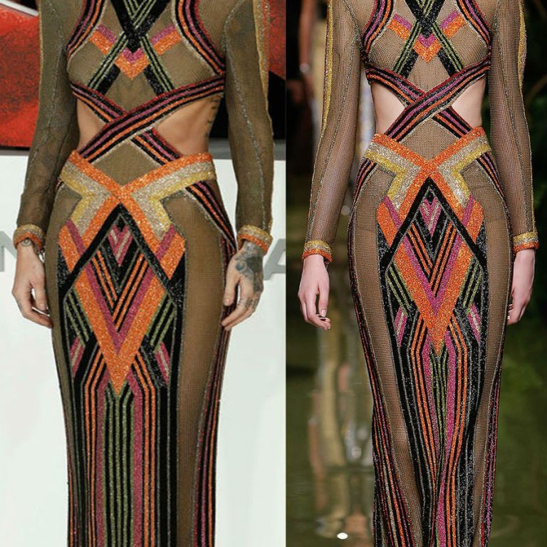 Hot! or Hmm… Ruby Rose’s <em>xXx: Return of Xander Cage</em> London Premiere Balmain Spring 2017 Long Sleeve Cutout Embellished Gown