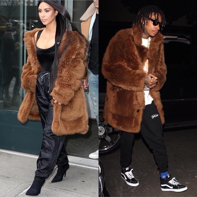 Who Wore it Better? Kim Kardashian vs Wiz Khalifa in Coach’s 1941 Reversible Shearling Fur Coat
