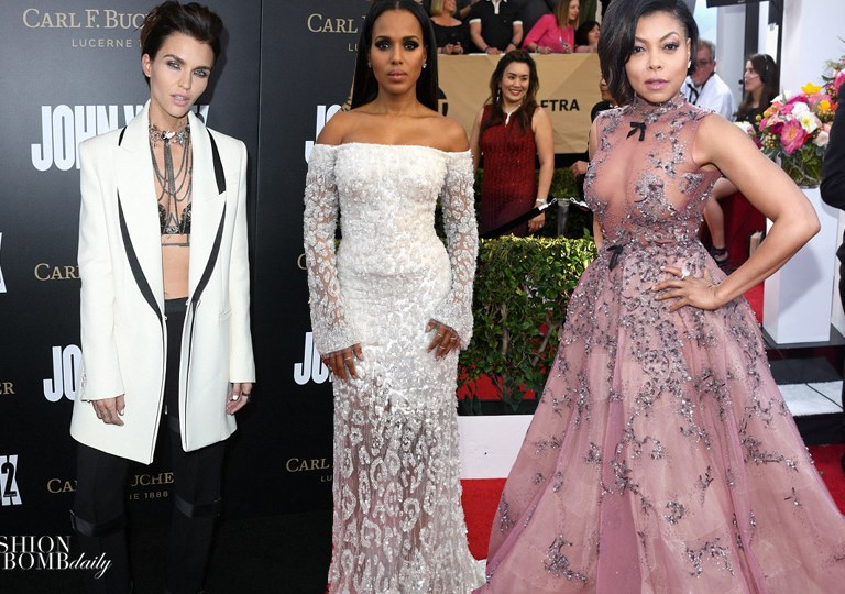 Look of the Week featuring Kerry Washington in Roberto Cavalli, Ruby Rose in Alexander McQueen, Khloe Kardashian in Ricki Brazil and More!