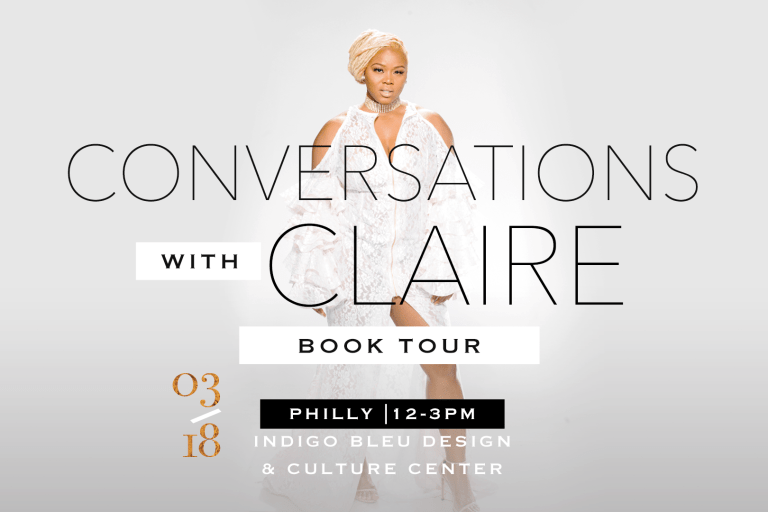 Announcement: Conversations with Claire Bomb Life Book Tour Philly and New York featuring Mina Say What and June Ambrose!