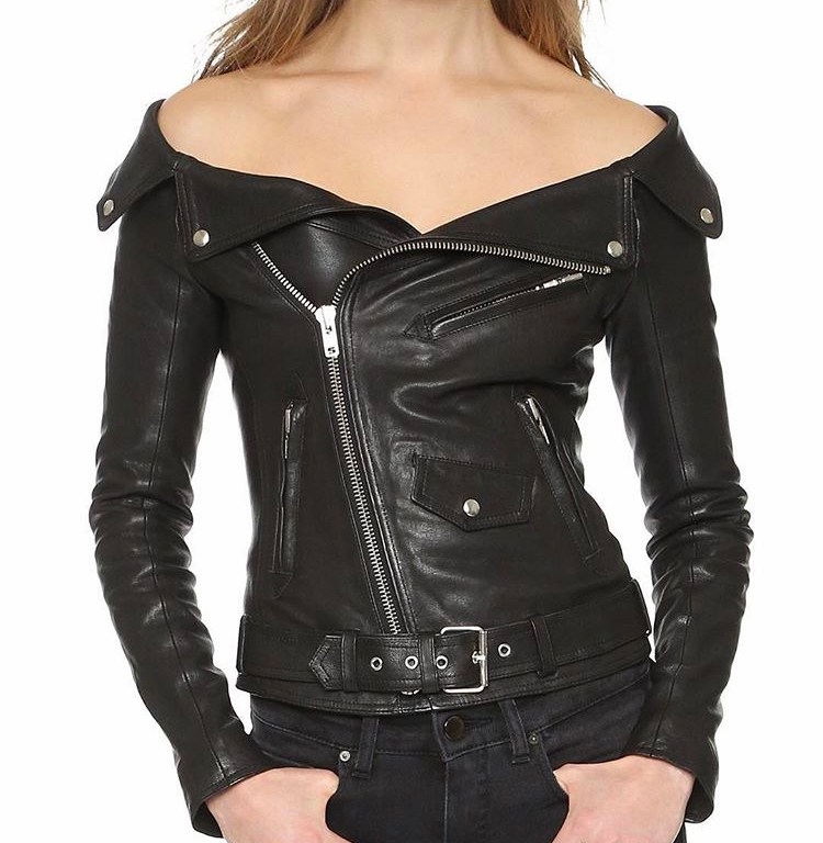 Bomb Product of the Day: Blue Mink Boutique’s Off the Shoulder Leather Chrissy Jacket+ Win a $100 Gift Card!