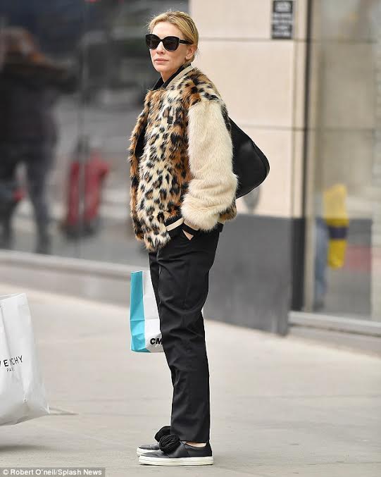 Splurge: Kate Blanchett’s New York City Opening Ceremony’s Faux Fur Varsity Jacket