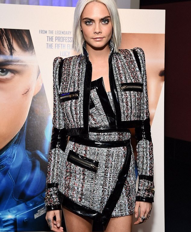 Hot! or Hmm… Cara Delevingne’s Valerian and The City of a Thousand Planets Premiere Alexandre Vauthier Fall 2017 Tweed Suit
