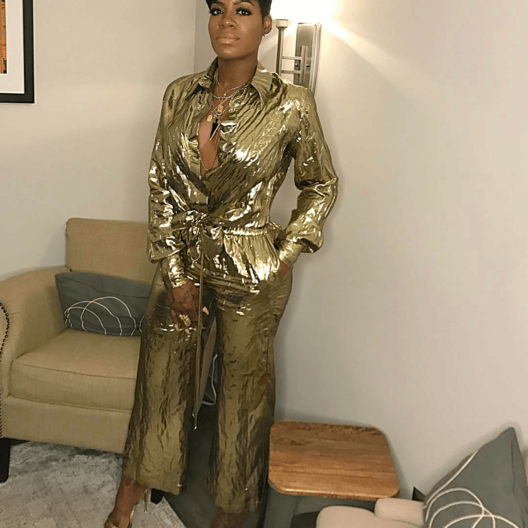 Hot! or Hmm..? Fantasia Barrino’s Harry TV Fall 2017 Angelys Balek Gold Jumpsuit