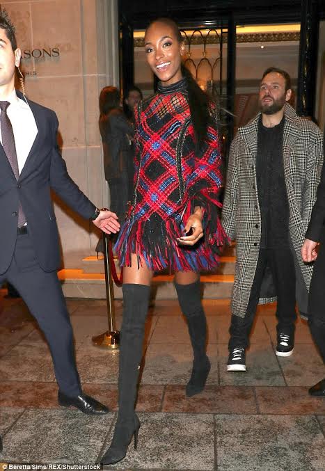 Hot! or Hmm… Jourdan Dunn’s Paris Balmain Pre-Fall 2017 Woven Dress