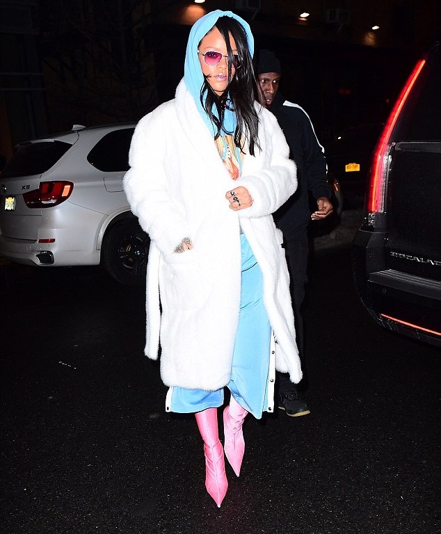 Splurge: Rihanna’s NYC Richardson ‘Masters and Mistresses Association’ Hoodie and Balenciaga ‘Indemallable’ Boots