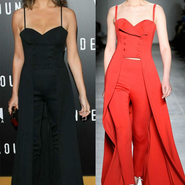 Hot! or Hmm… Chrissy Teigen’s <em>Underground</em> Season Two Westwood Premiere John Paul Ataker Fall 2016 Black Tuxedo-Inspired Bustier Top and Black High-Waist Trousers