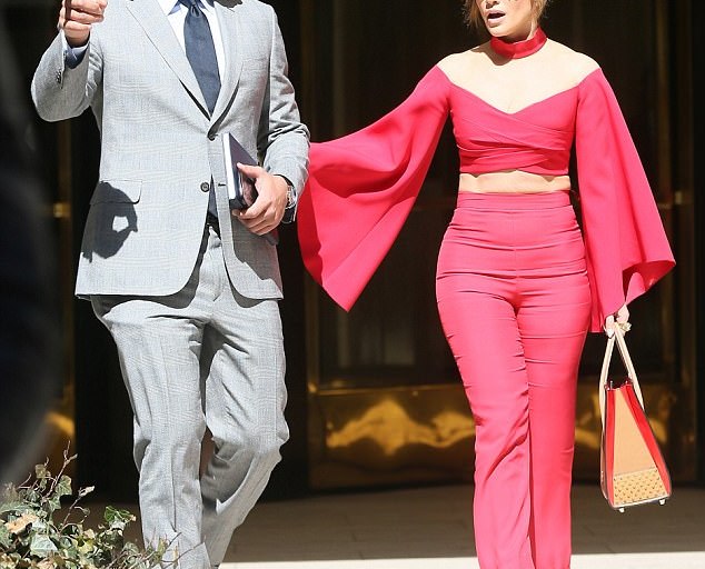 Splurge: Jennifer Lopez’s NYC Balmain Spring 2017 Off the Shoulder Crop Top