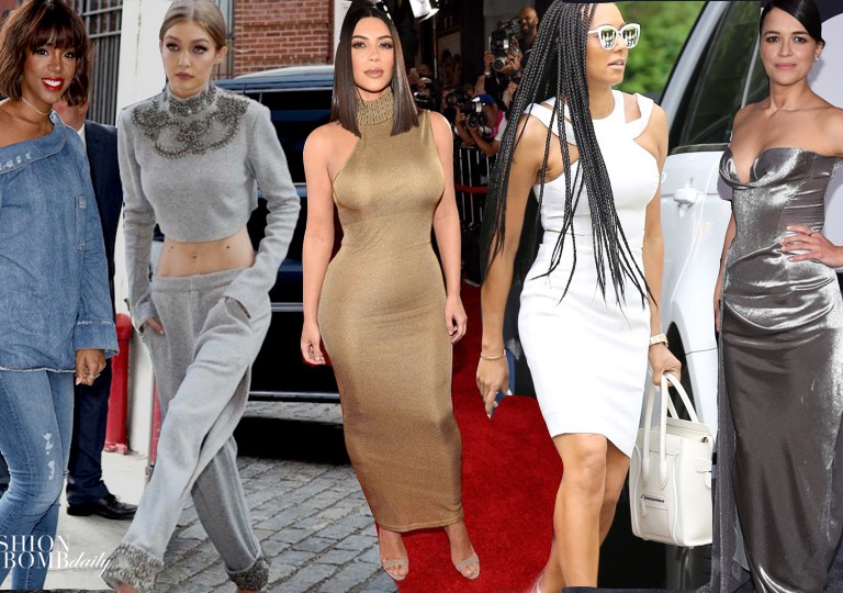 Look of the Week (The Top 5 Most Liked Looks on Instagram): Kelly Rowland in Robert Rodriguez, Gigi Hadid in Sally Lapointe, Kim Kardashian in Versace, and More!