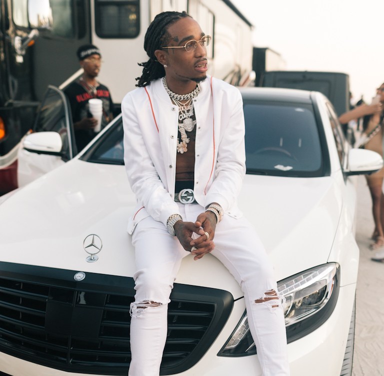 Men’s Fashion Flash: Quavo, Offset, and Takeoff of the Migos Wear Rochambeau, Gucci, and Raf Simons for New Music Video with Sean Paul