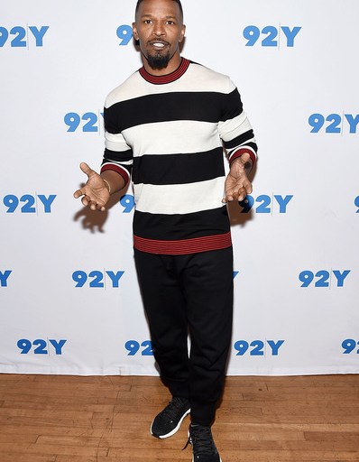 Men’s Fashion Flash: Jamie Fox’s 92nd Street Y Event Alexander McQueen Striped Sweater
